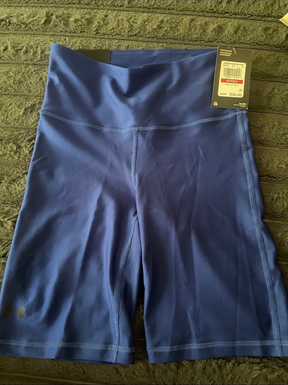 Under Armour High Rise Bike Shorts xs Nwt
